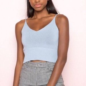 Brandy Melville Luna Knit Tank in Blue